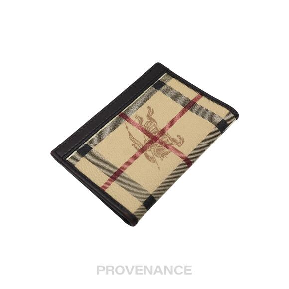 🔴 Burberry Pocket Organizer Wallet - Haymarket Check Brown - Picture 4 of 6